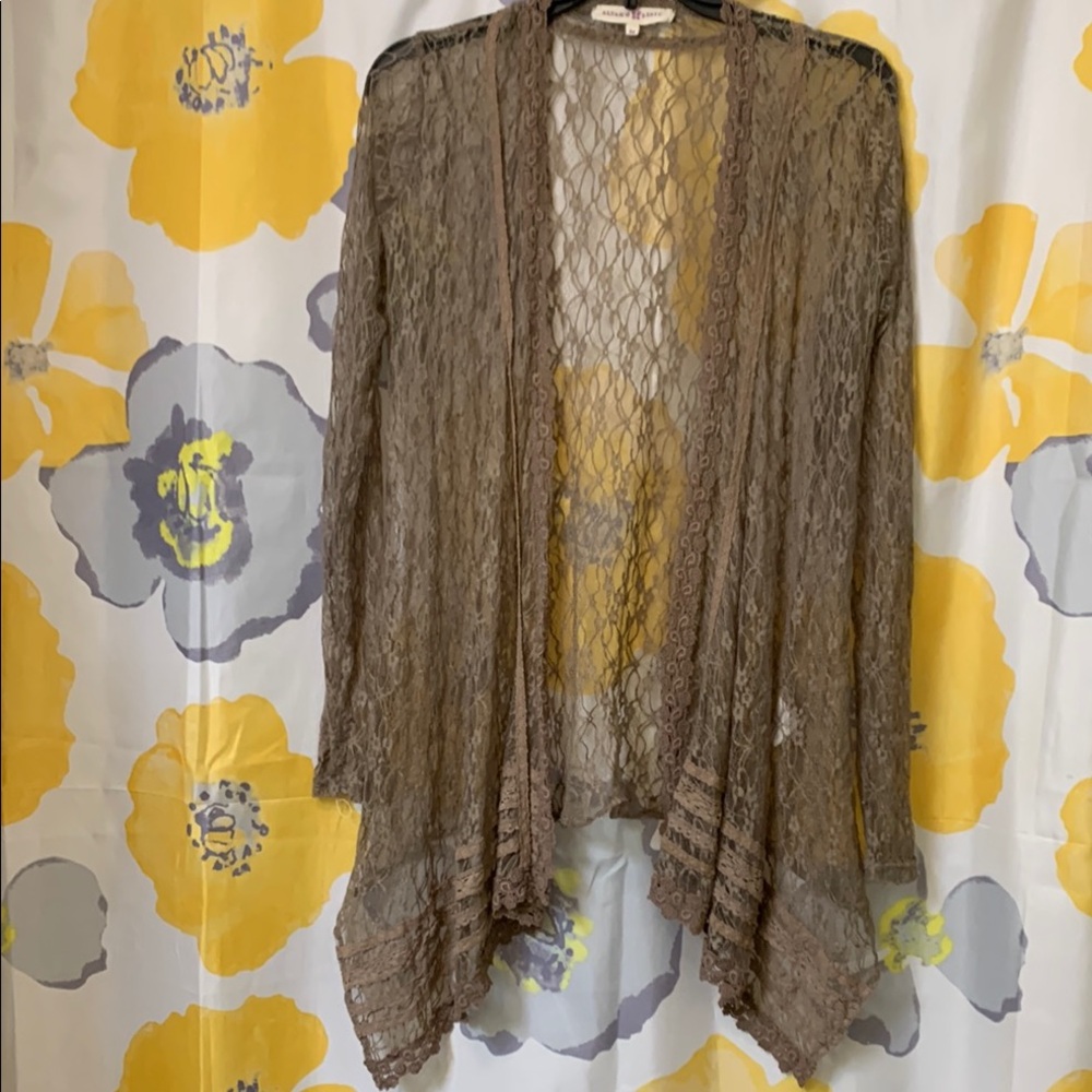 Altar'd State Tan Lace Overlay